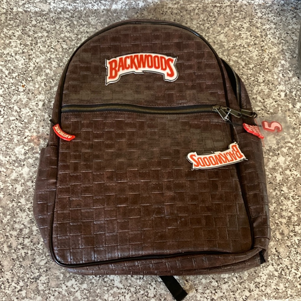 Backwoods Backpack NWT Brand New “Brown” Luxury Smell Proof Pockets / Leather